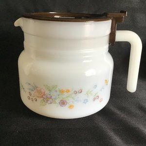 Milk Glass Coffee Pot Vintage Made in France